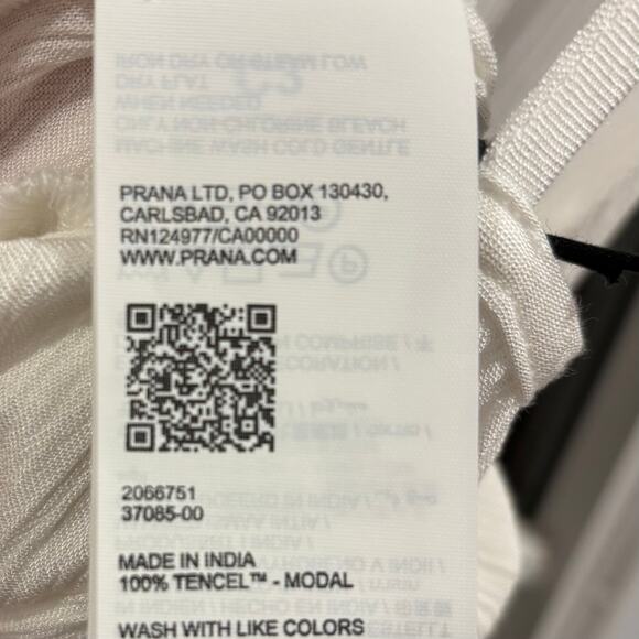 PRANA NWT Fernie Wide Leg Jumpsuit Swim Cover-Up, Size Medium, White - Picture 12 of 12